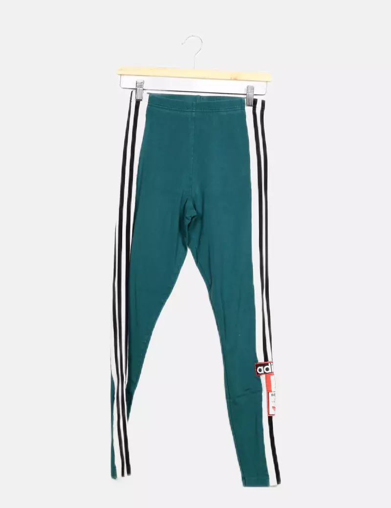 Adidas Legging verde banda lateral