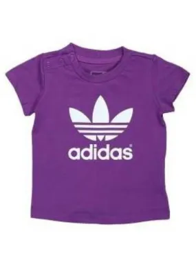 camiseta adidas trefoil morado niña