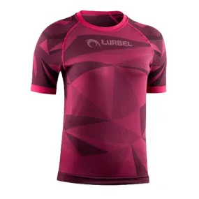 Camiseta Running Lurbel Samba Short Sleeves Mujer. Fucsia/Negro