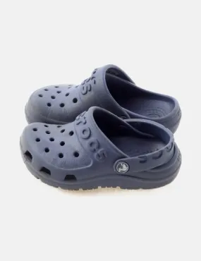 Crocs Zueco azul troquelado