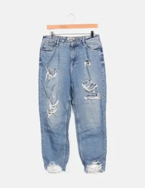 New Look Pantalón denim azul ripped