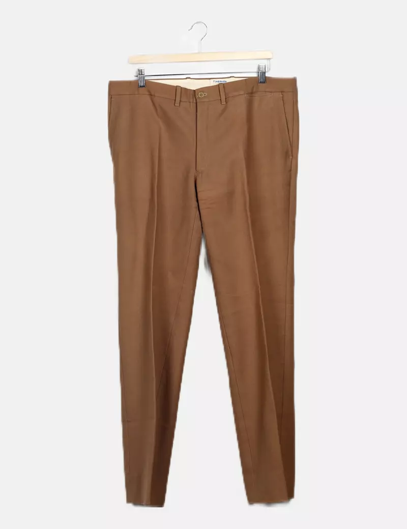 NoName Pantalón beige recto