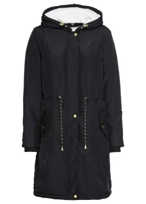 Parka Negro-blanco