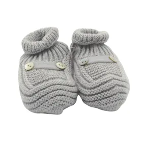 Patucos unisex en punto gris de foque