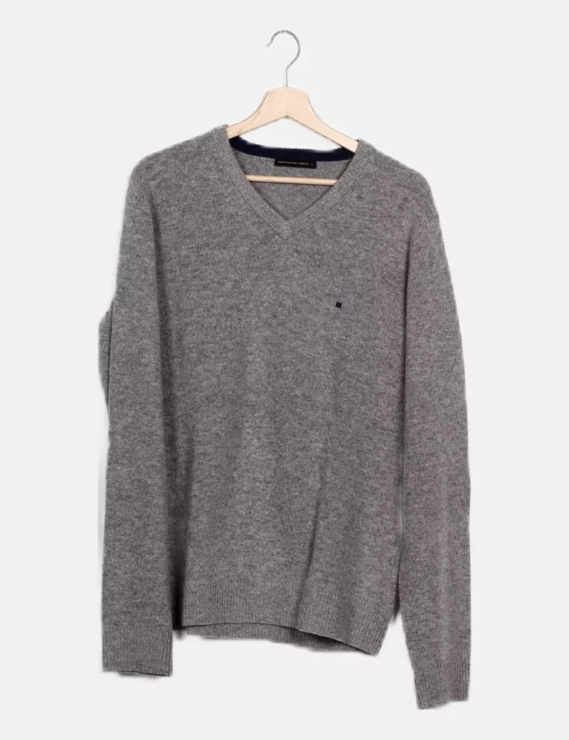 Purificación García Jersey gris punto casual