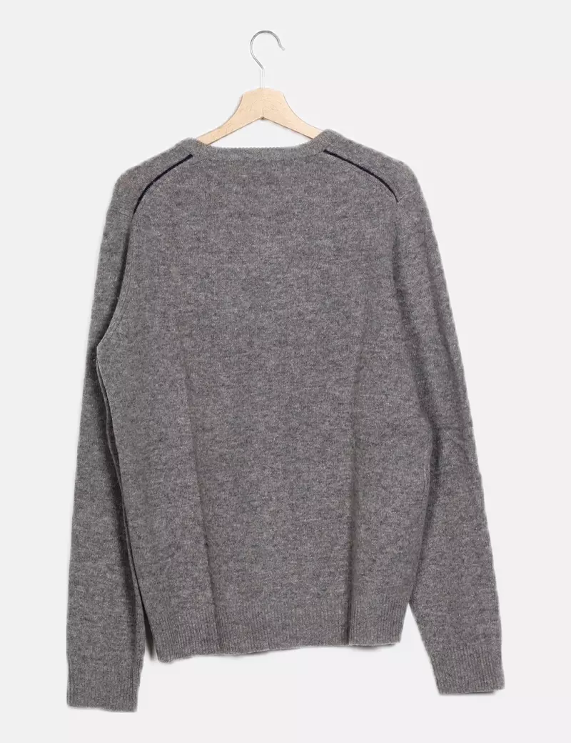 Purificación García Jersey gris punto casual