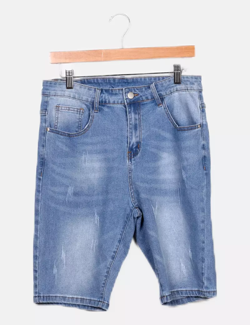 SHEIN Pantalón azul denim