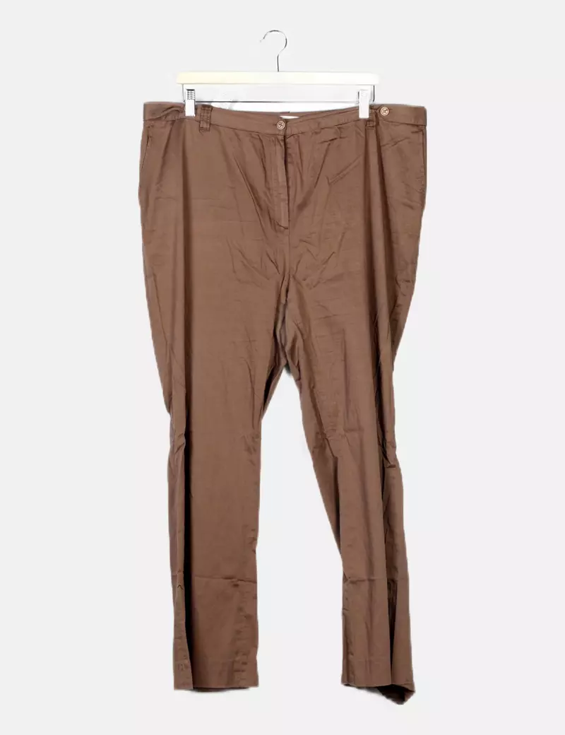 Síntesis Pantalón chino marrón casual