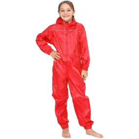 Unisex Red Waterproof Overall Rainsuit.