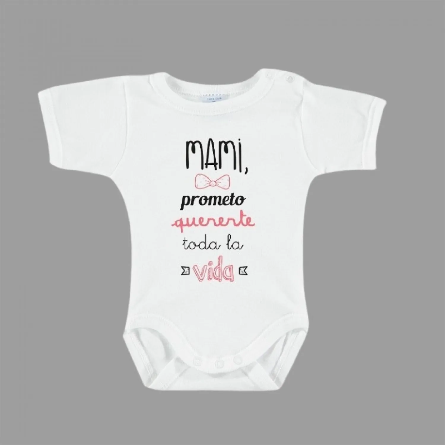 Unisex white outer bodysuit with funny phrase