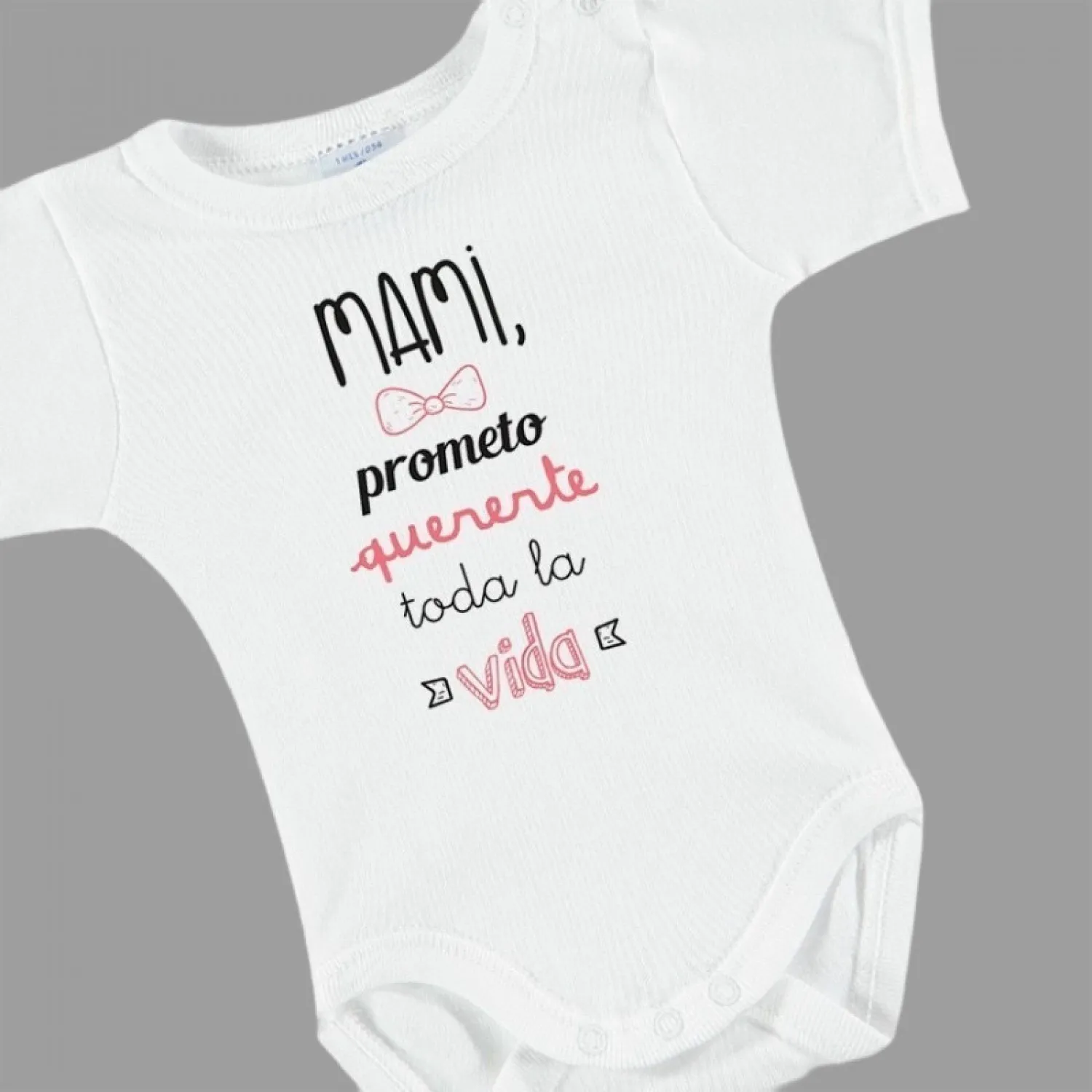 Unisex white outer bodysuit with funny phrase