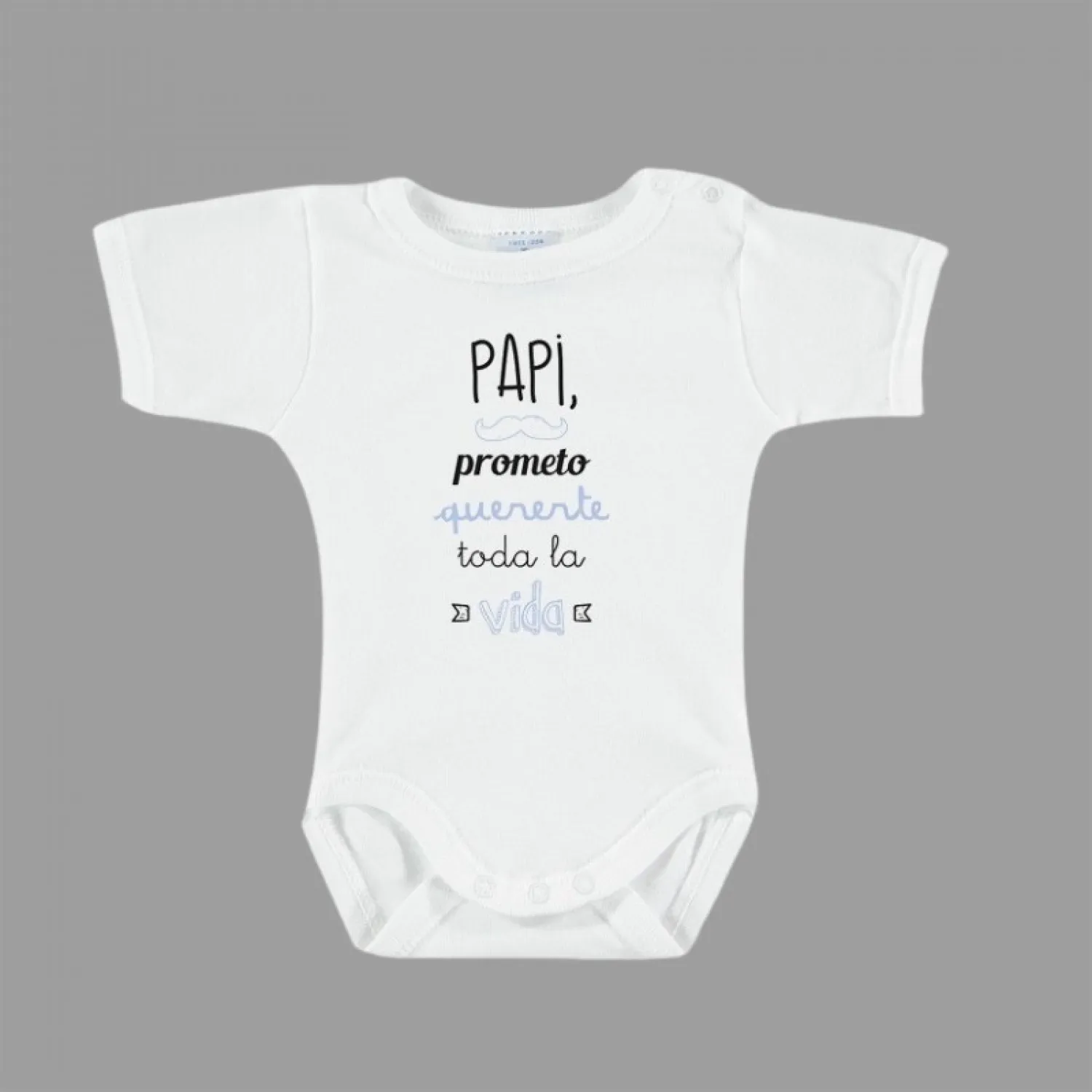 Unisex white outer bodysuit with funny phrase