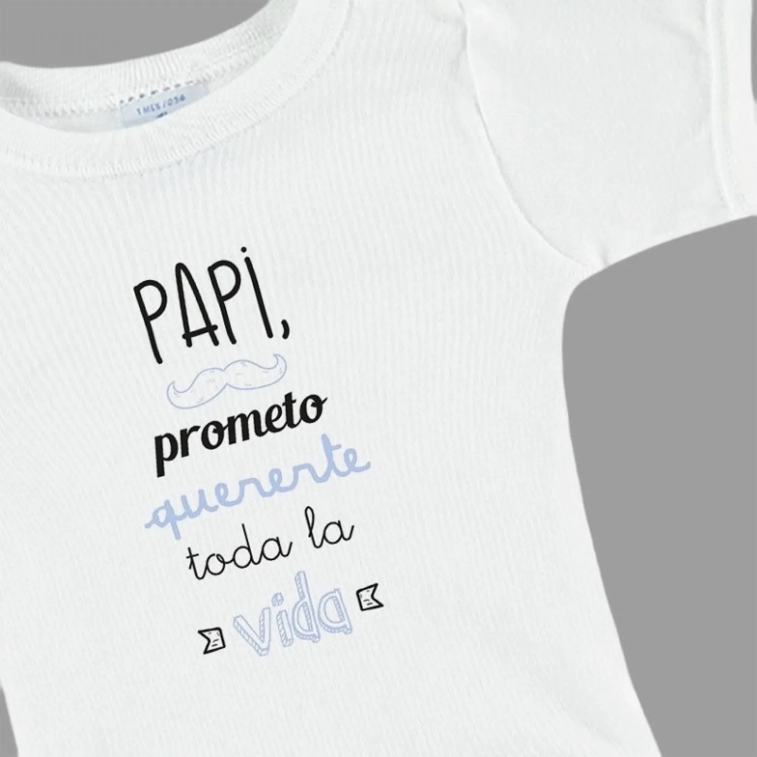 Unisex white outer bodysuit with funny phrase