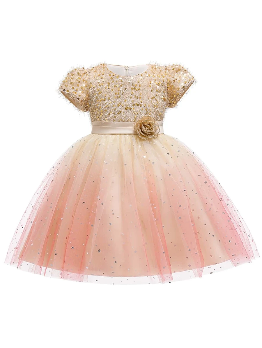 Vestido ceremonia niña Marceline dorado