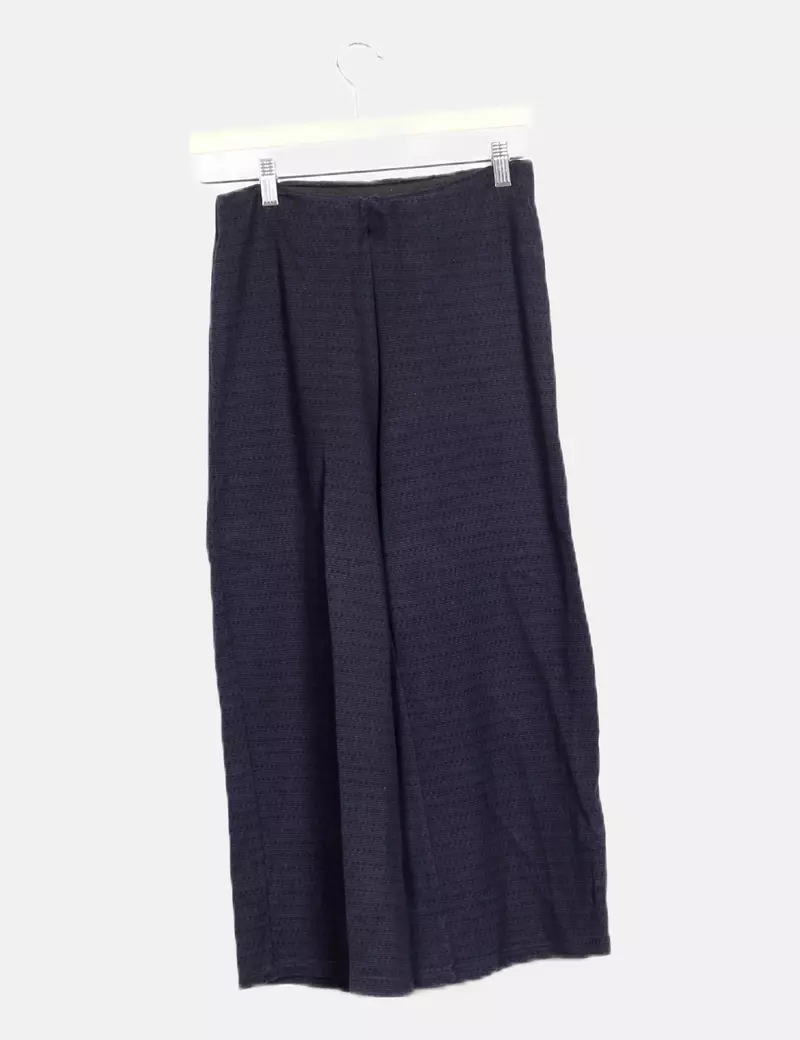 Zara Pantalón azul estampado